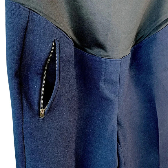 Ann Taylor Loft Maternity Casual Trouser Dress Pants Size 10M Navy Straight Leg - Picture 8 of 16